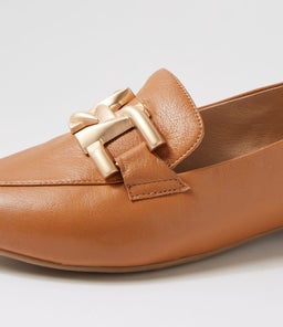 LOOPIE W ZR DK TAN LEATHER