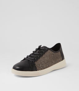 ACKLA XF ZR BLACK BLACK&BEIGE LEATHER SYN RAFFIA