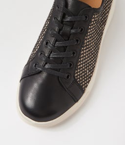 ACKLA XF ZR BLACK BLACK&BEIGE LEATHER SYN RAFFIA
