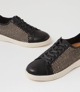ACKLA XF ZR BLACK BLACK&BEIGE LEATHER SYN RAFFIA