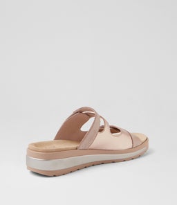 GENRA W ZR CAFE PALE ROSE GOLD LEATHER