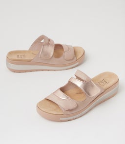 GENRA W ZR CAFE PALE ROSE GOLD LEATHER