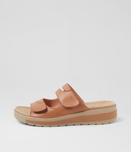 GENRA W ZR DK TAN LEATHER