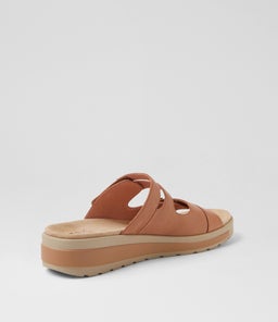 GENRA W ZR DK TAN LEATHER