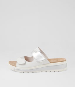 GENRA W ZR WHITE SILVER LEATHER