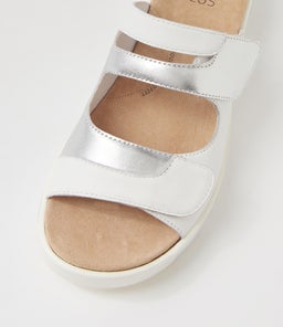 GENRA W ZR WHITE SILVER LEATHER