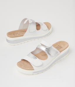 GENRA W ZR WHITE SILVER LEATHER