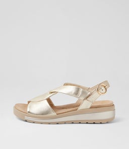 GORDA W ZR PALE GOLD LEATHER