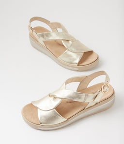 GORDA W ZR PALE GOLD LEATHER
