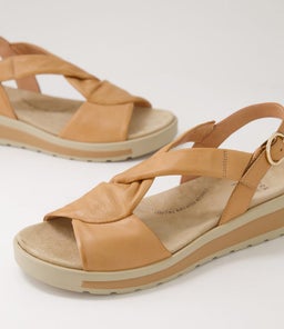 GORDA W ZR DK TAN LEATHER