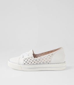 KENJI W ZR WHITE TUMBLE LEATHER