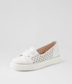 KENJI W ZR WHITE TUMBLE LEATHER