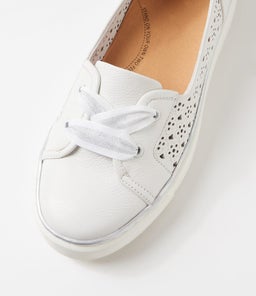 KENJI W ZR WHITE TUMBLE LEATHER