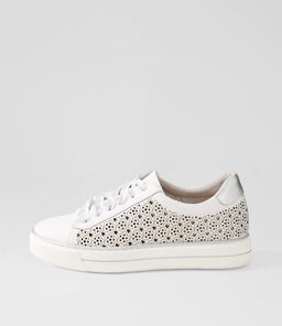 KEELIE W ZR WHITE SILVER TUMBLE LEATHER