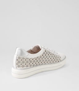 KEELIE W ZR WHITE SILVER TUMBLE LEATHER