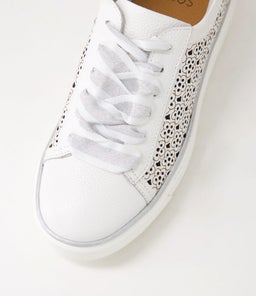 KEELIE W ZR WHITE SILVER TUMBLE LEATHER
