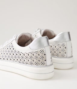 KEELIE W ZR WHITE SILVER TUMBLE LEATHER