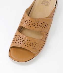 MABBEL W ZR DK TAN LEATHER