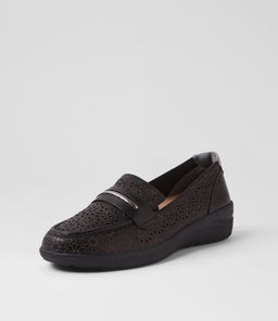 NERRIDA W ZR BLACK PEWTER LEATHER