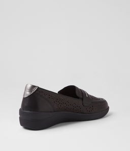 NERRIDA W ZR BLACK PEWTER LEATHER