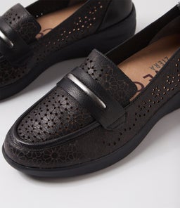 NERRIDA W ZR BLACK PEWTER LEATHER