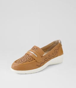 NERRIDA W ZR DK TAN CHAMPAGNE LEATHER