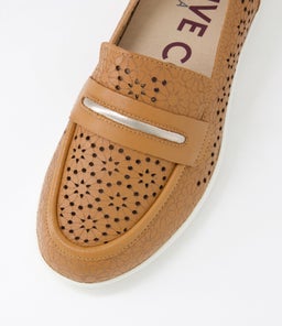 NERRIDA W ZR DK TAN CHAMPAGNE LEATHER