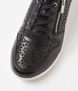 NUSE W ZR BLACK WHITE SOLE LEATHER
