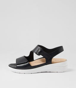 NILA XW ZR BLACK WHITE SOLE LEATHER