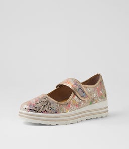 VALLINS XF ZR VIBRANT PRINT CHAMPAGNE LEATHER