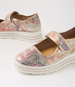 VALLINS XF ZR VIBRANT PRINT CHAMPAGNE LEATHER