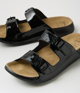YEXTA W ZR BLACK WRINKLE PATENT