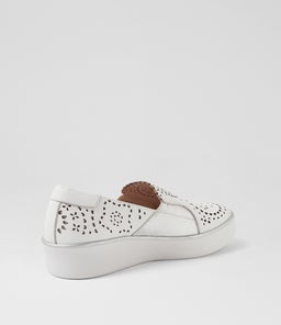 ZORIA W ZR WHITE SILVER LEATHER ELASTIC