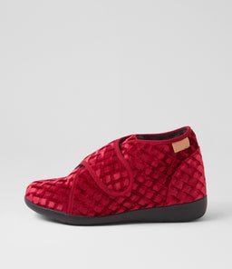 FOFFIE XW ZR RED EMBOSS VELVET