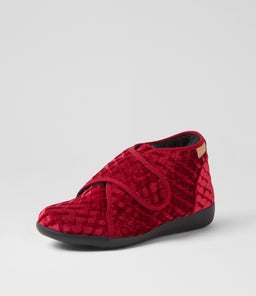 FOFFIE XW ZR RED EMBOSS VELVET