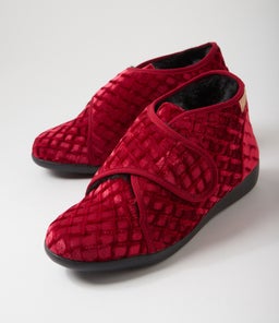 FOFFIE XW ZR RED EMBOSS VELVET