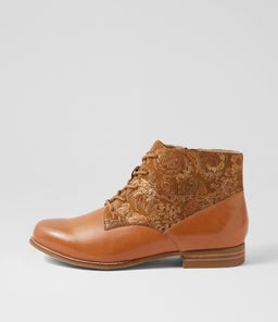 TARSUS XF ZR TAN TAN ROYAL PRINT LEATHER SUEDE
