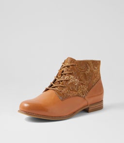 TARSUS XF ZR TAN TAN ROYAL PRINT LEATHER SUEDE