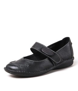SLOOSH BLACK LEATHER