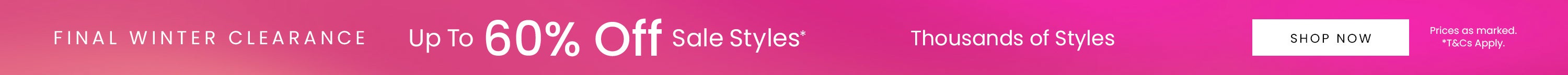 Styletread | Final Winter Clearance | Up to 60% Off | Shop Now